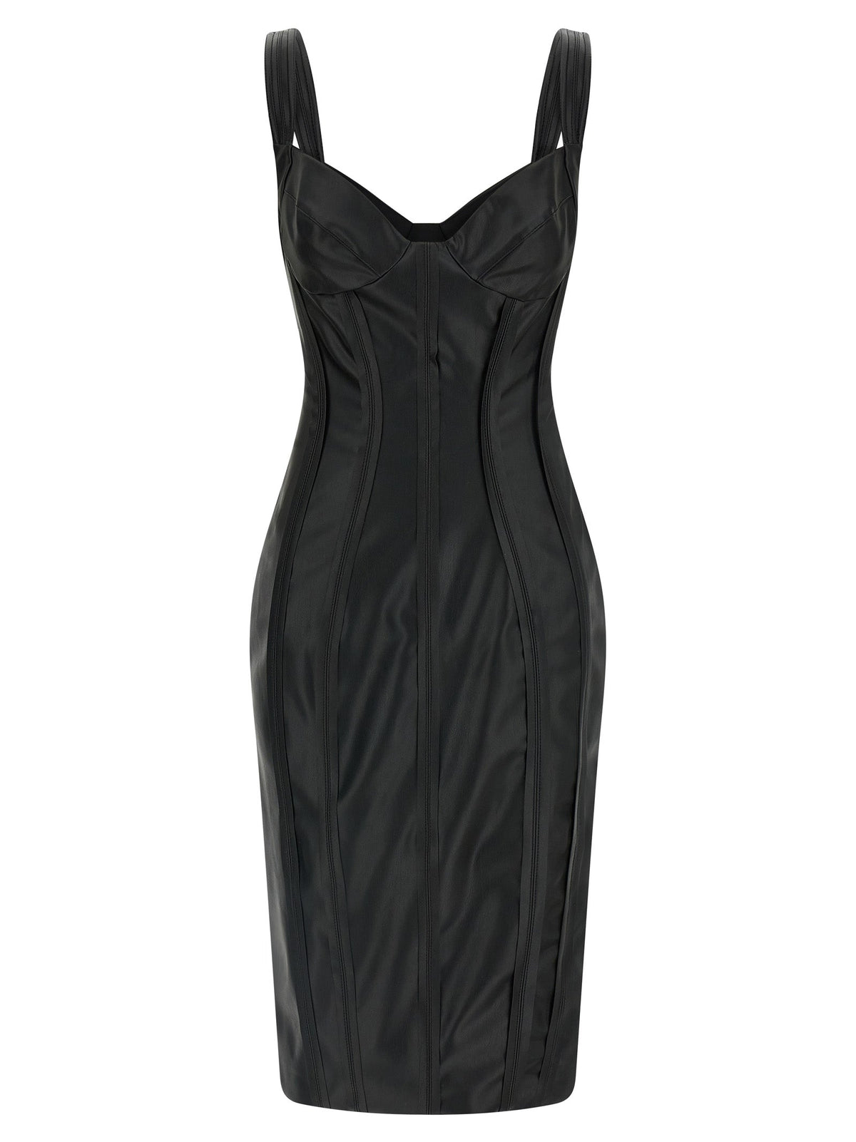 Elisabetta Franchi Black Viscose Midi Dress