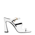 Versace White Leather Stiletto Heel Sandals