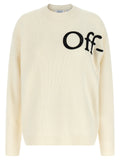 Off-White Bicolor Wool Cardigan