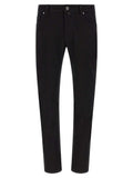 Jacob Cohen Black Cotton Straight-Leg Jeans