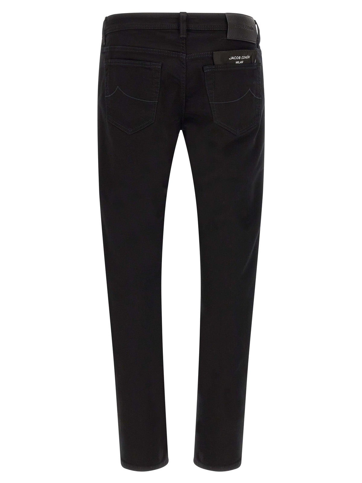 Jacob Cohen Black Cotton Straight-Leg Jeans