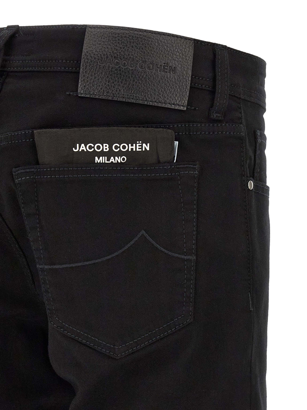 Jacob Cohen Black Cotton Straight-Leg Jeans