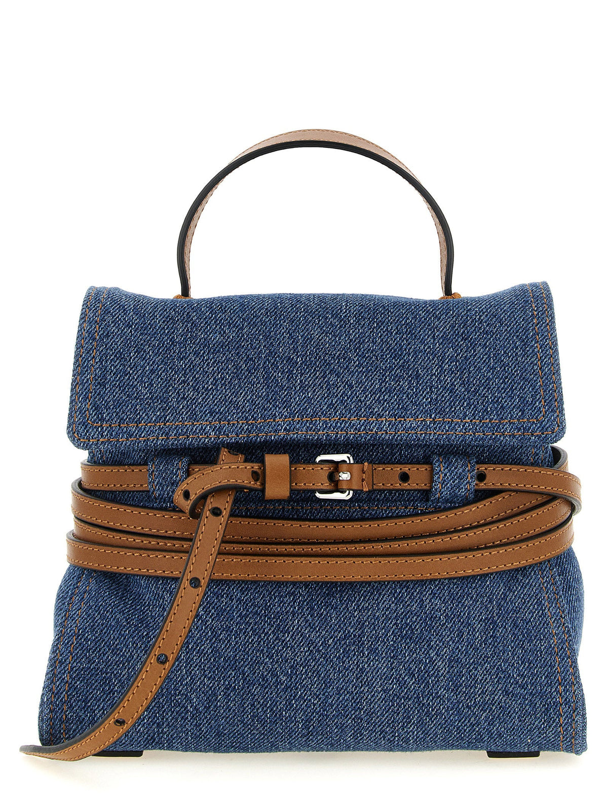 Moschino Blue Cotton Handbag