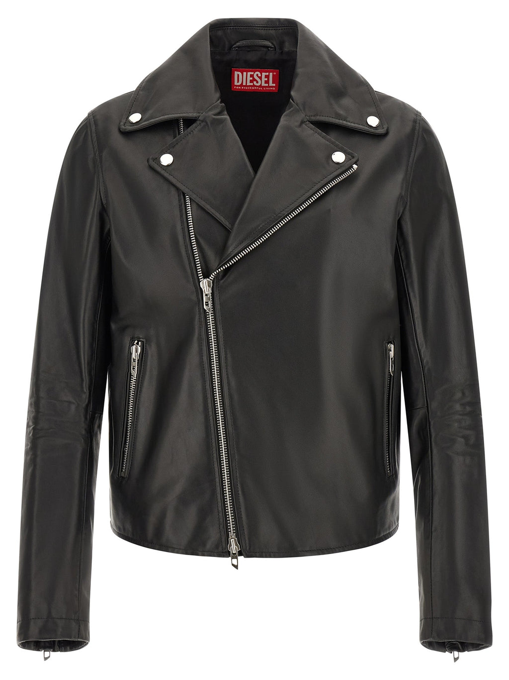 Diesel Black Cowhide Leather Jacket