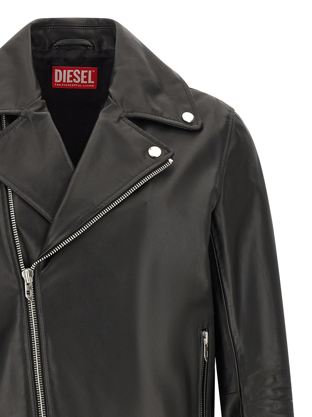 Diesel Black Cowhide Leather Jacket