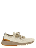 Brunello Cucinelli Beige Cotton Low Top Sneakers