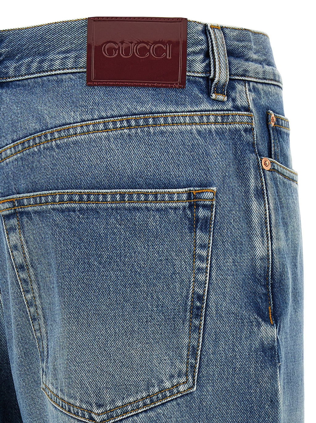 Gucci Blue Cotton Boyfriend Jeans