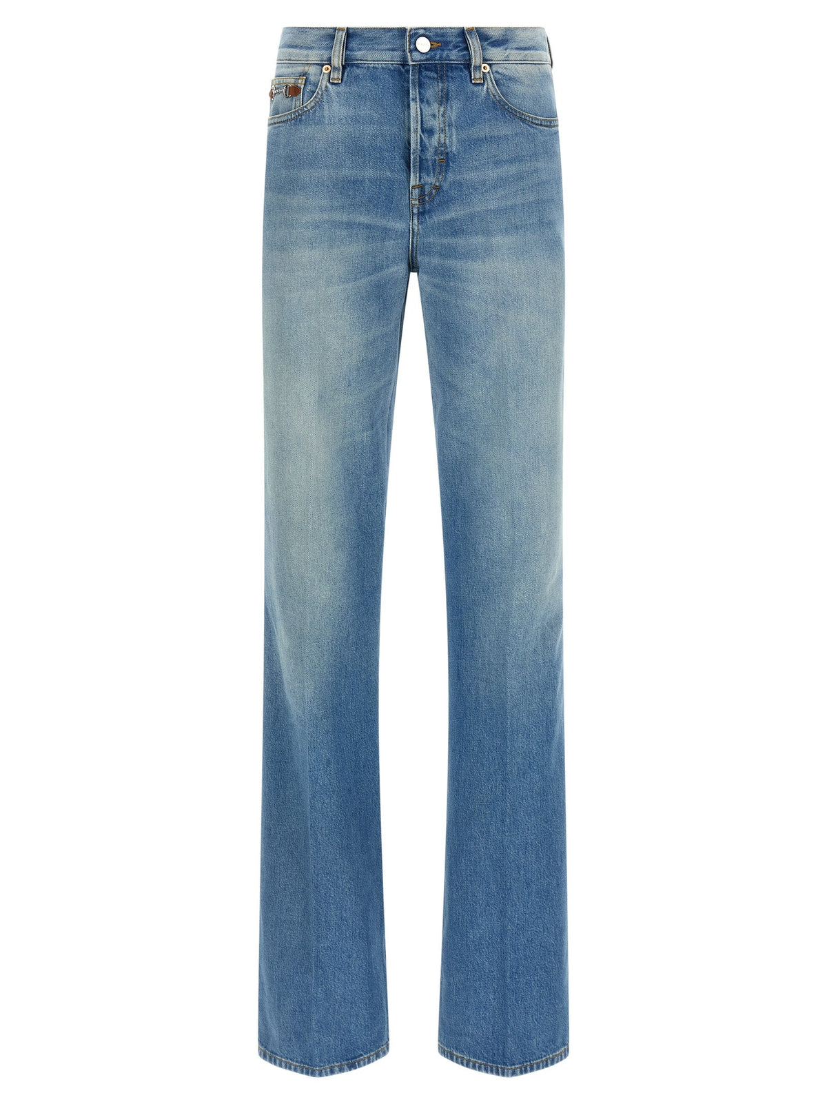 Gucci Blue Cotton Flared Jeans