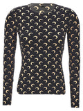 Marine Serre Black Polyamide Long Sleeve T-Shirt