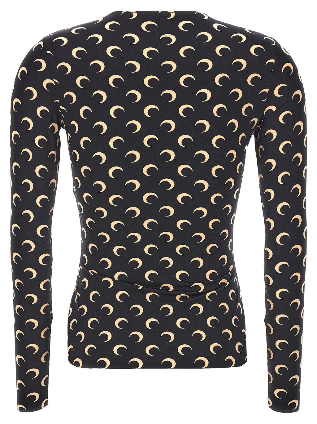 Marine Serre Black Polyamide Long Sleeve T-Shirt