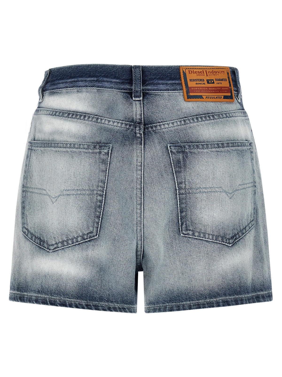 Diesel Blue Cotton Bermuda Shorts
