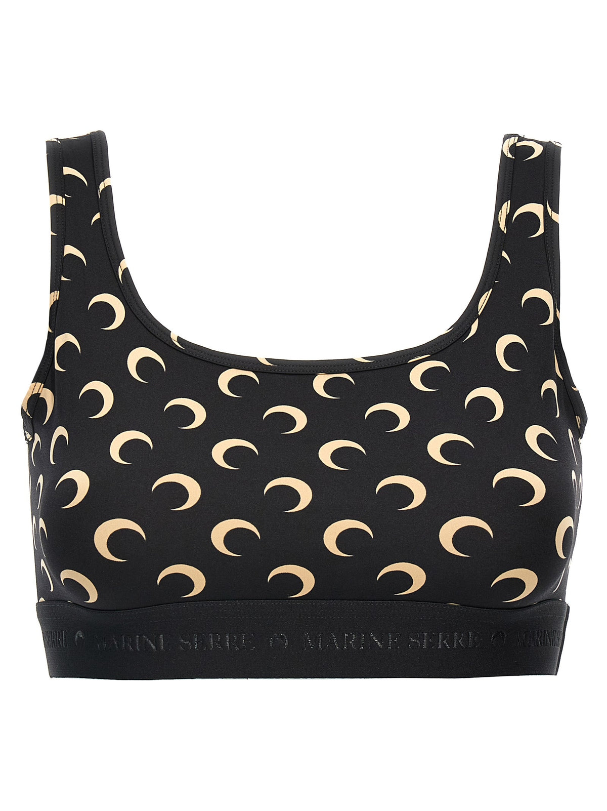 Marine Serre Black Polyamide Sport Bra