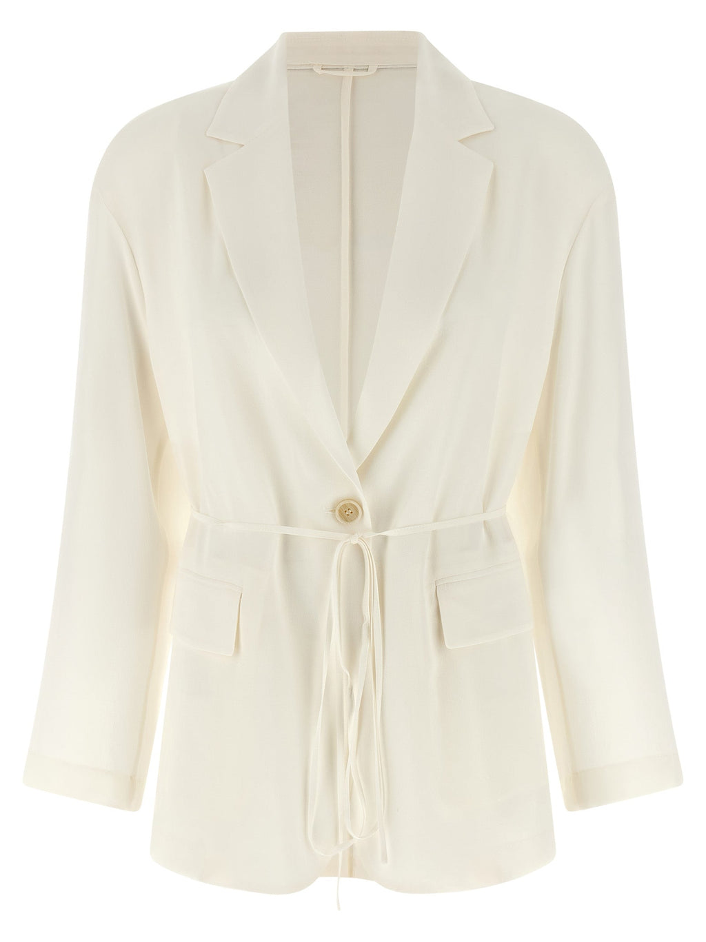 Brunello Cucinelli Beige Silk Blazer