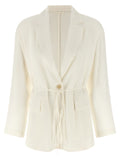 Brunello Cucinelli Beige Silk Blazer