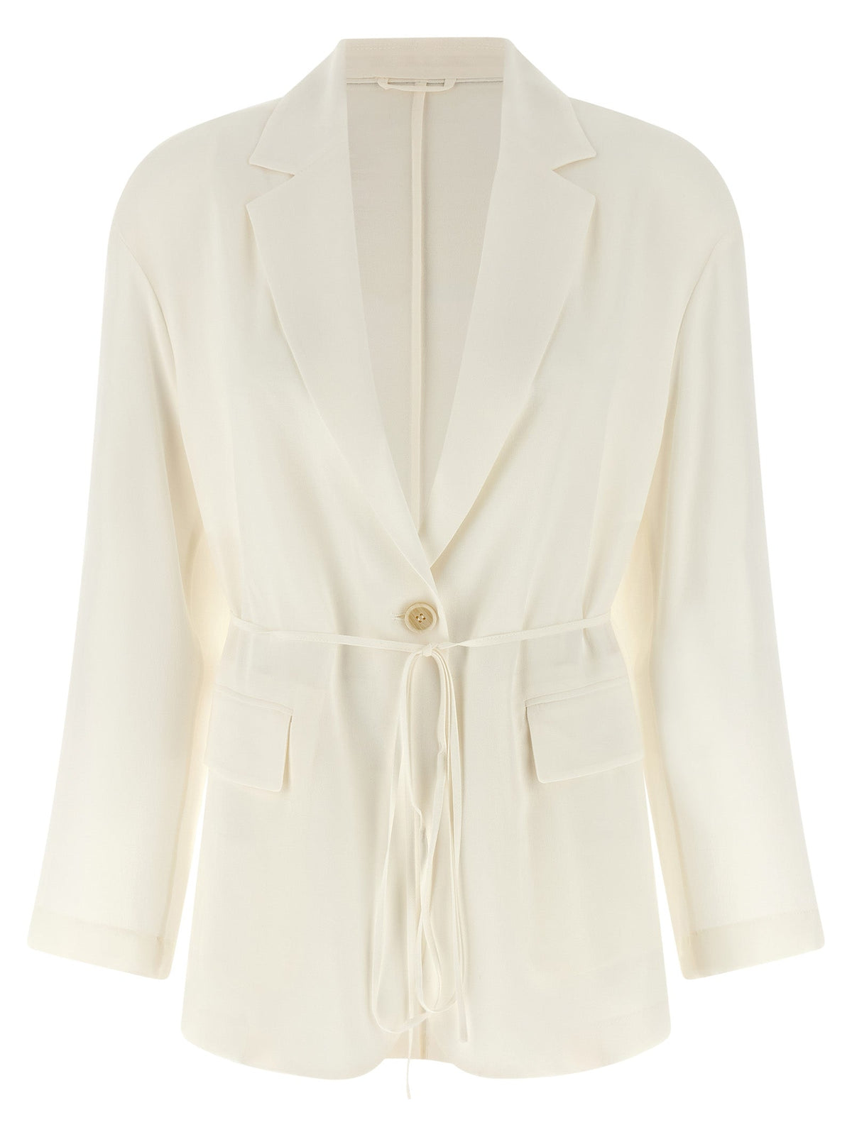 Brunello Cucinelli Beige Silk Blazer