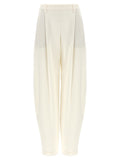 Brunello Cucinelli White Silk Casual Pants