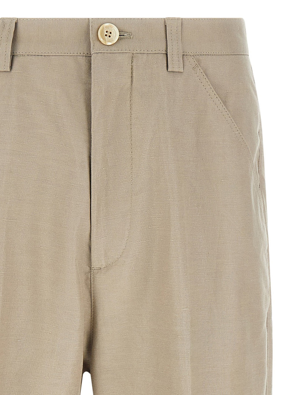 Brunello Cucinelli Brown Cotton Casual Pants