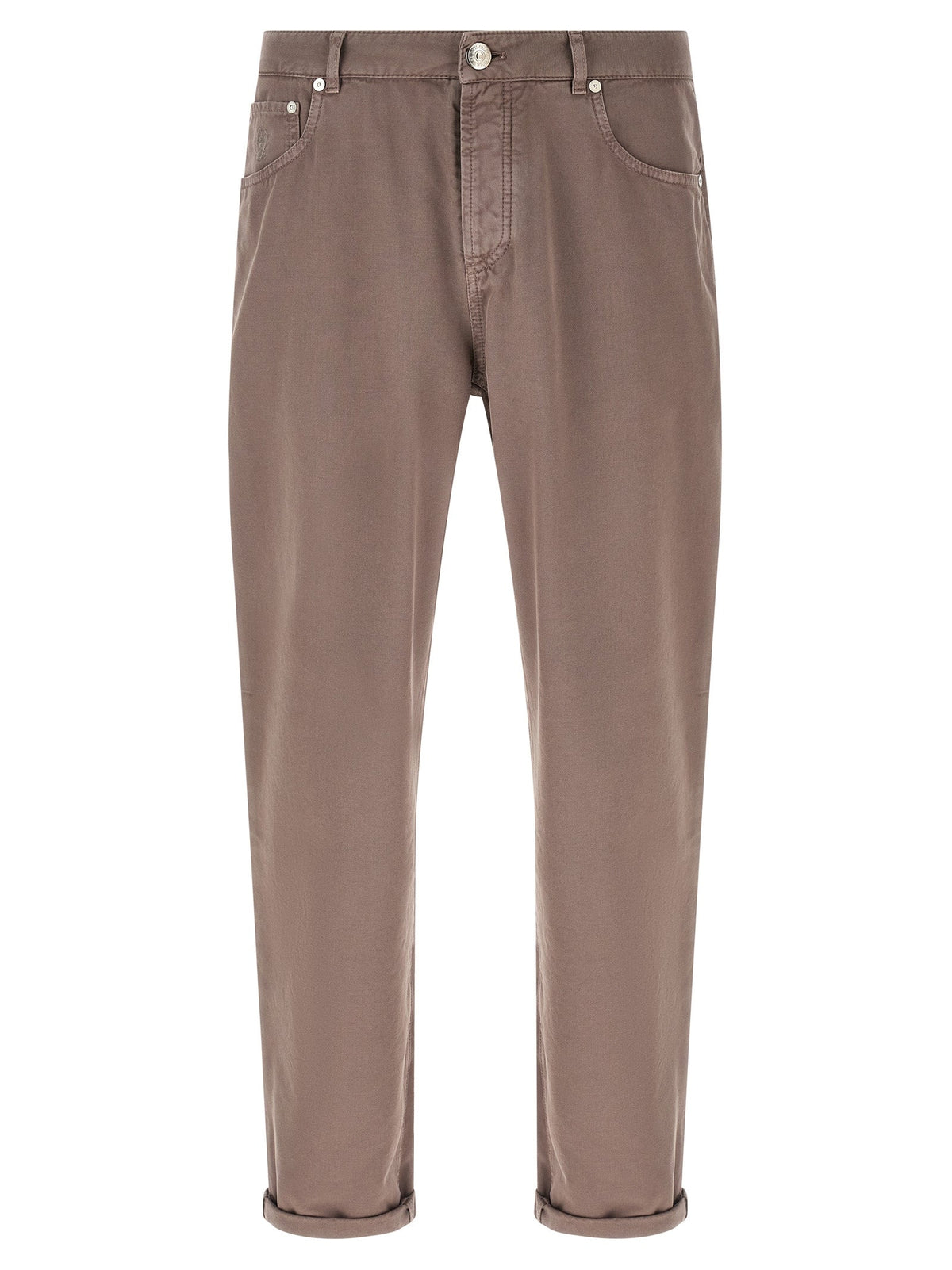 Brunello Cucinelli Brown Cotton Casual Pants