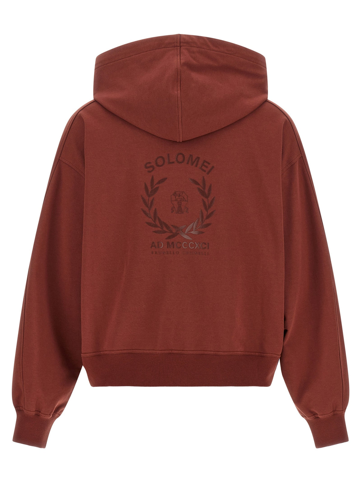 Brunello Cucinelli Bordeaux Cotton Sweatshirt