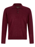 ZANONE Bordeaux Cashmere Polo Shirt