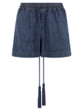 Valentino Garavani Blue Cotton Bermuda Shorts