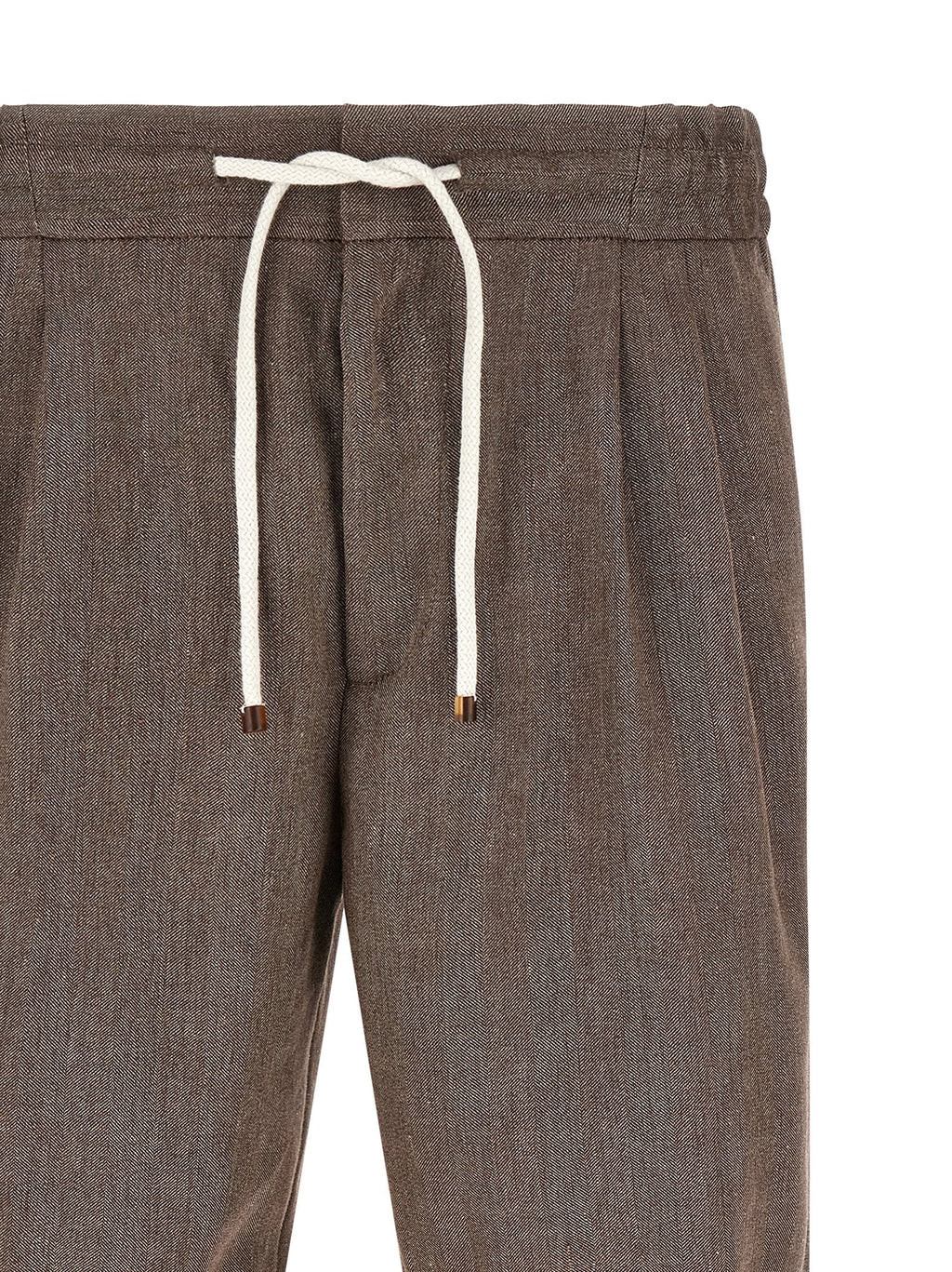 Brunello Cucinelli Brown Linen Bermuda Shorts