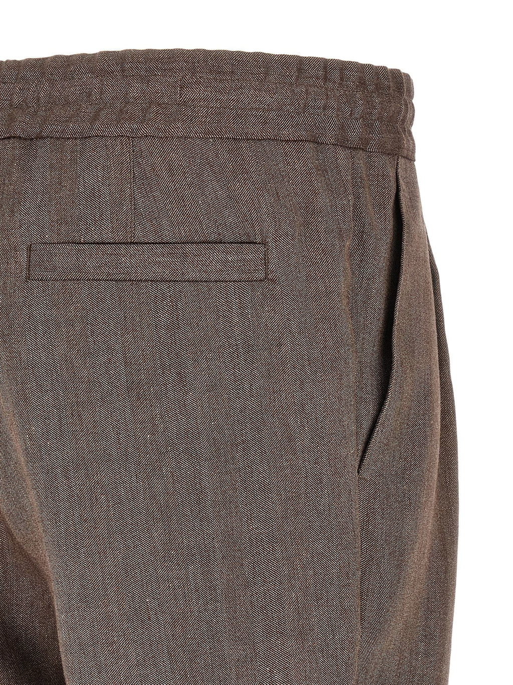 Brunello Cucinelli Brown Linen Bermuda Shorts