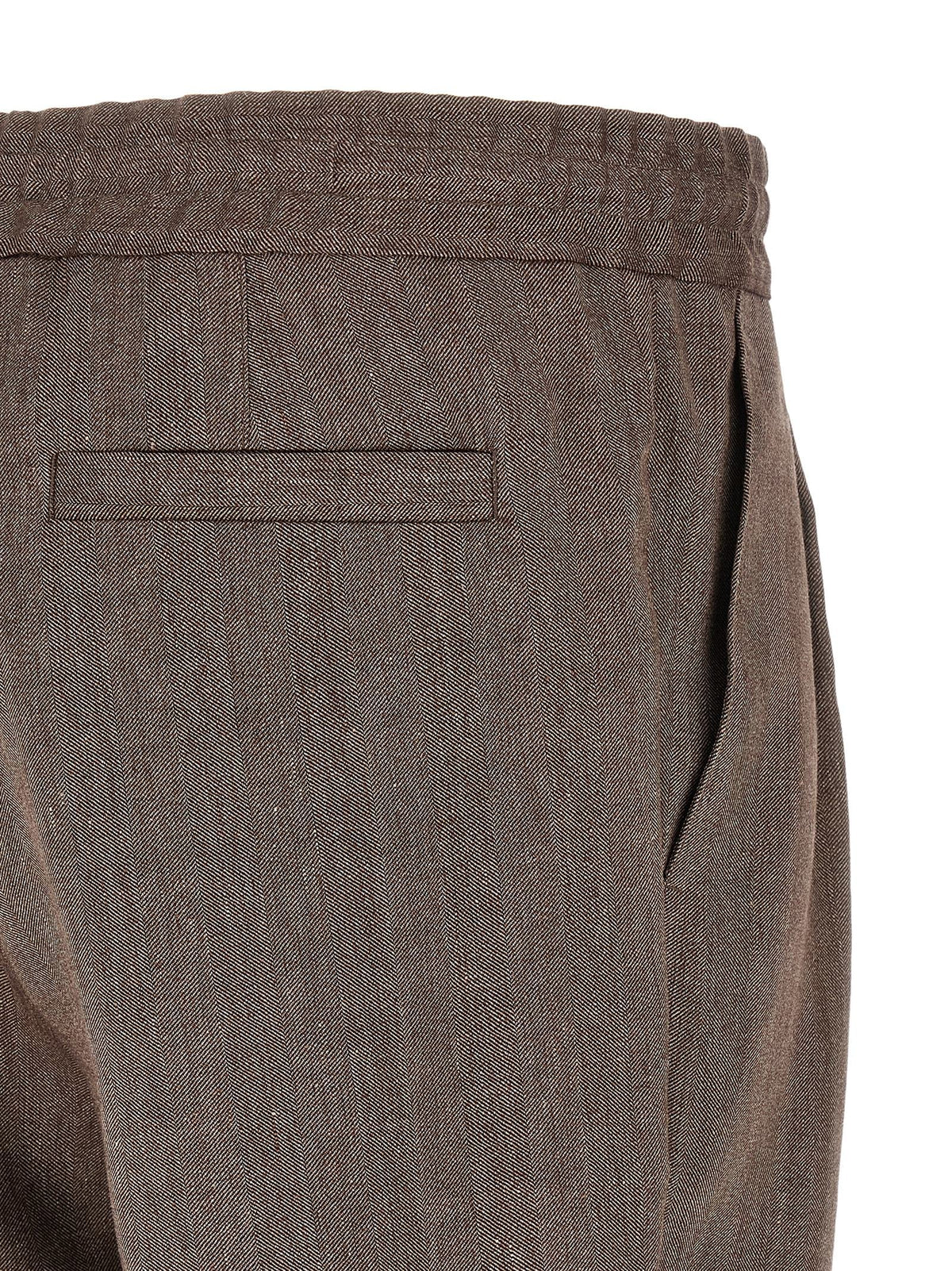 Brunello Cucinelli Brown Linen Bermuda Shorts