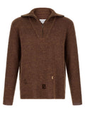 Maison Margiela Brown Linen Cardigan