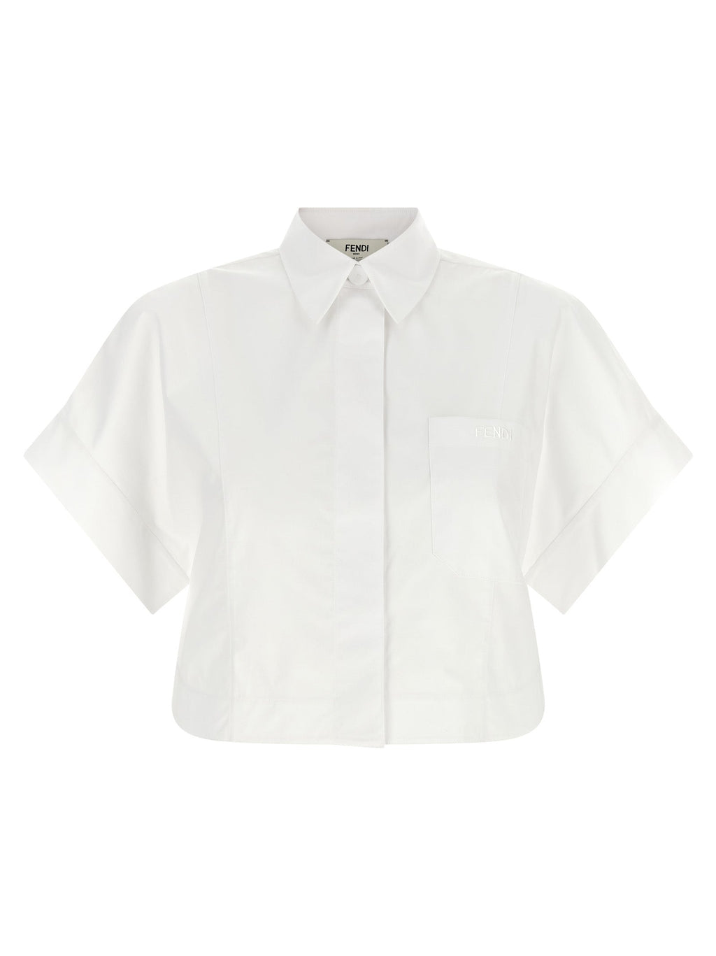 Fendi White Cotton Blouse