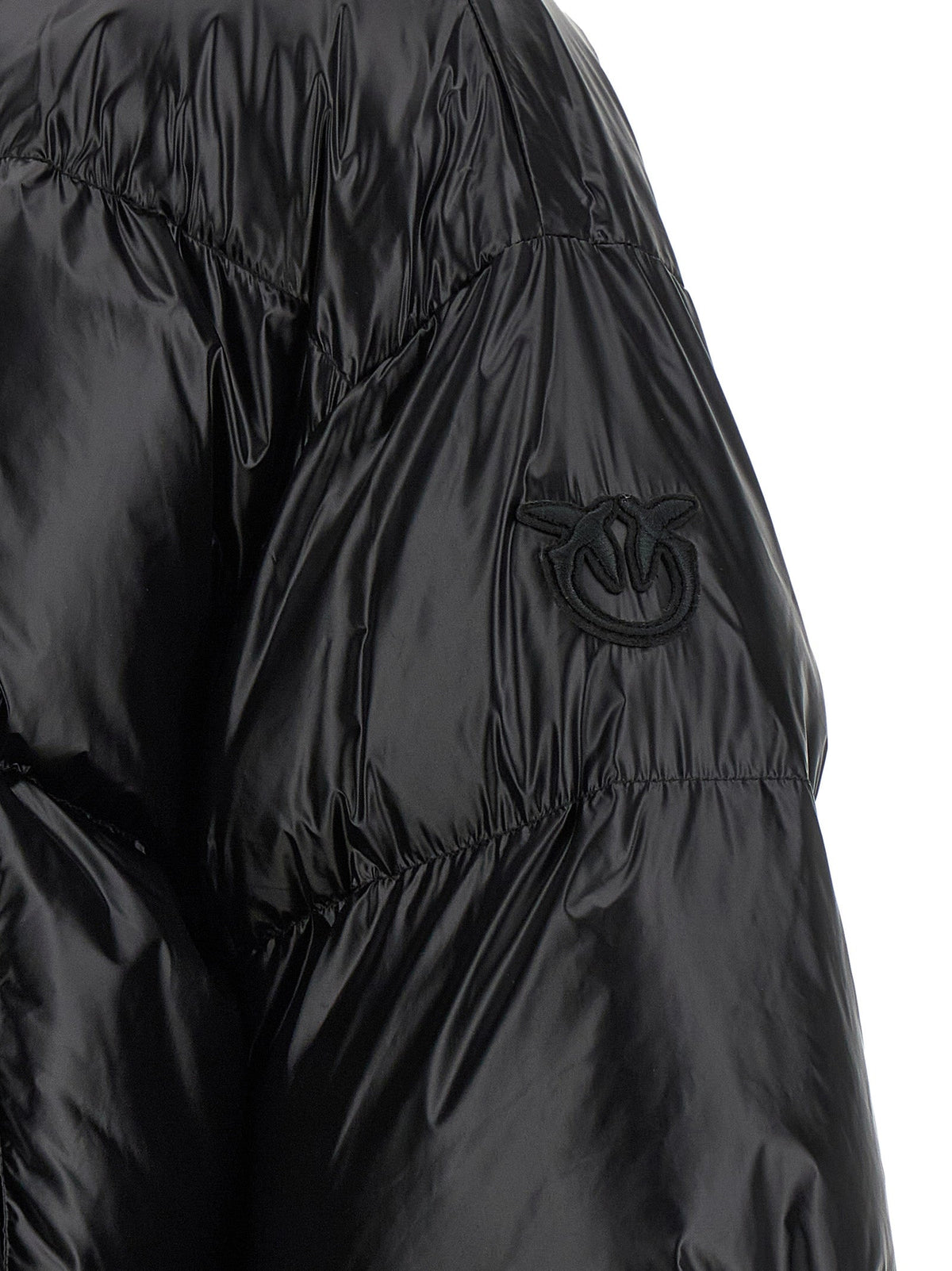 PINKO Black Polyamide Shell Jacket