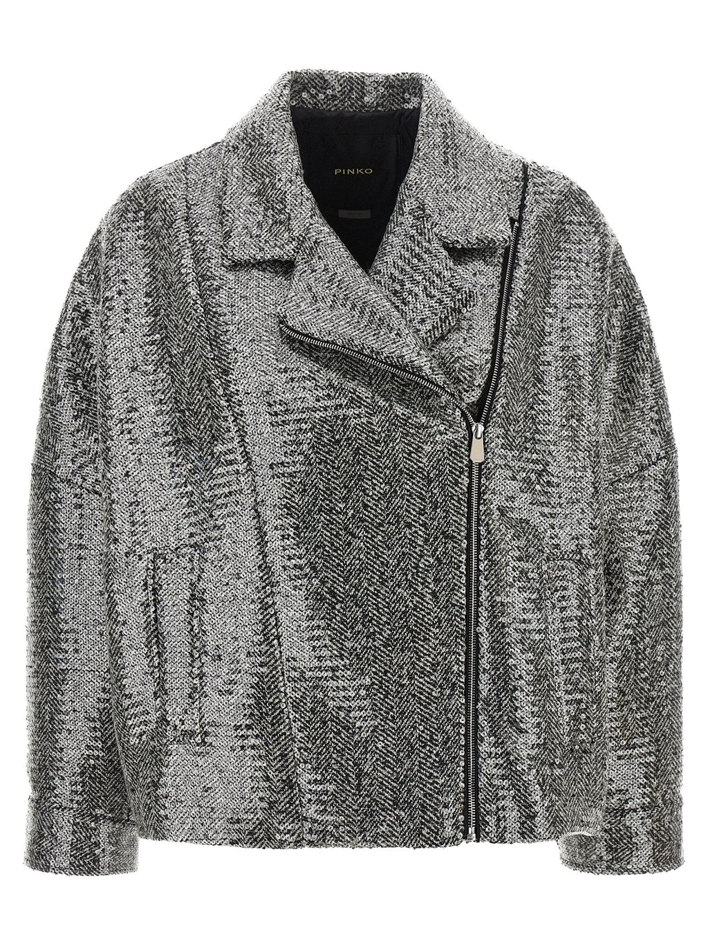 PINKO Silver Polyester Bomber