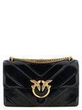 PINKO Black Calfskin Shoulder Bag