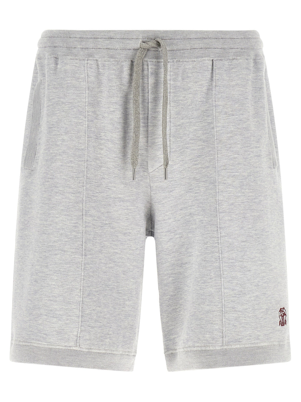 Brunello Cucinelli Gray Silk Bermuda Shorts