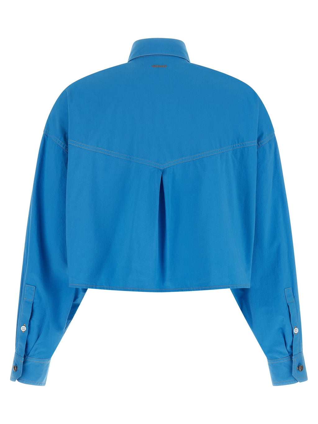 Versace Blue Cotton Blouse
