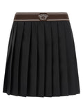 Versace Black Wool Long Skirt