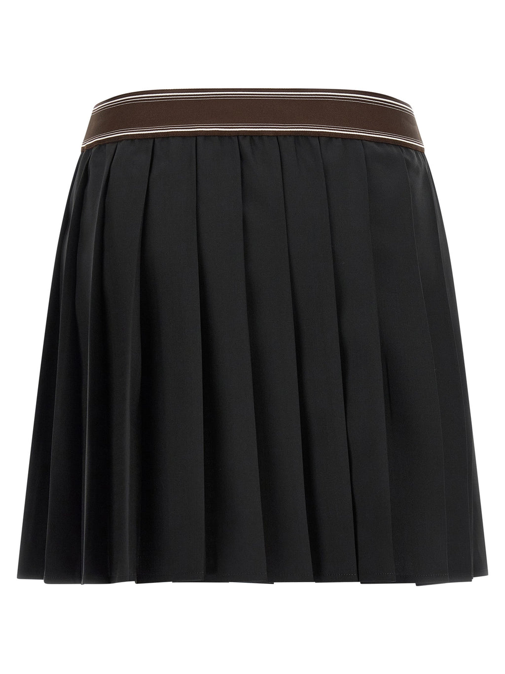 Versace Black Wool Long Skirt