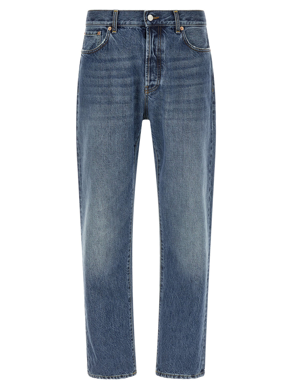 Department 5 Blue Cotton Relaxed Fit Jeans