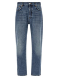 Department 5 Blue Cotton Relaxed Fit Jeans