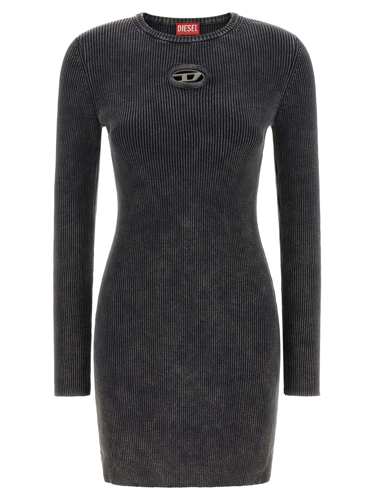 Diesel Black Cotton Short Dress