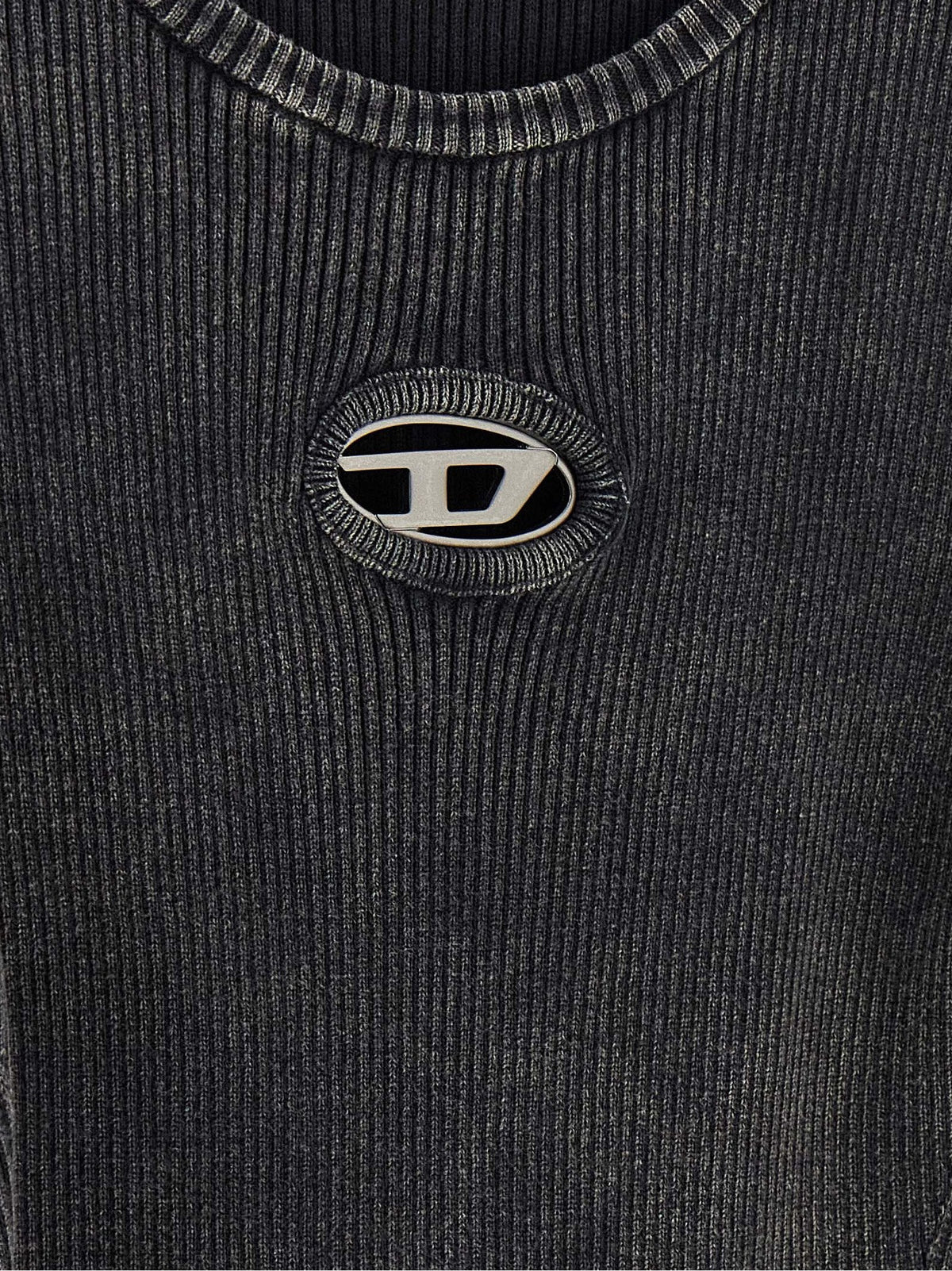 Diesel Black Cotton Short Dress