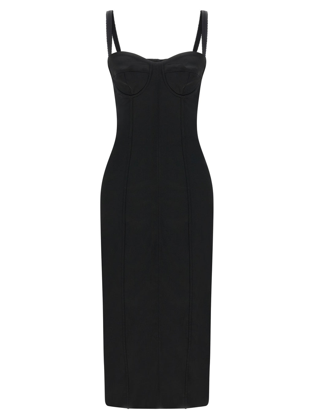 Dolce & Gabbana Black Acetate Midi Dress