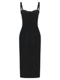 Dolce & Gabbana Black Acetate Midi Dress