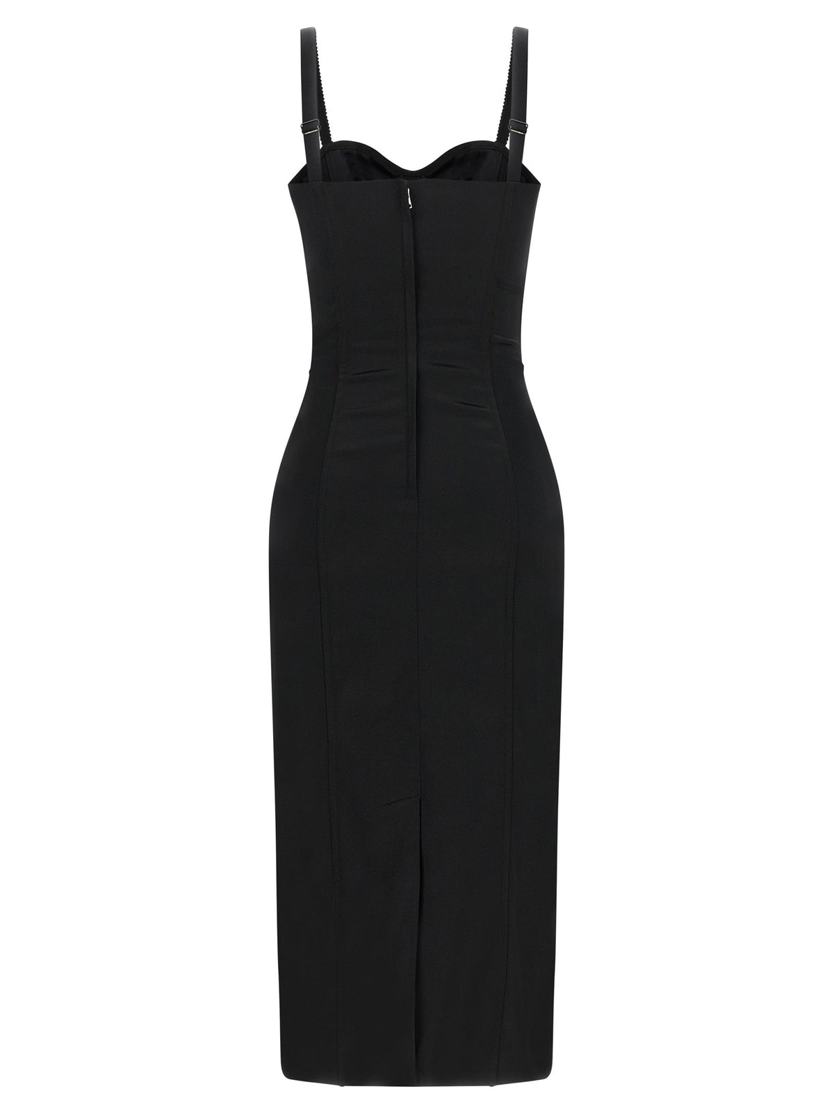 Dolce & Gabbana Black Acetate Midi Dress