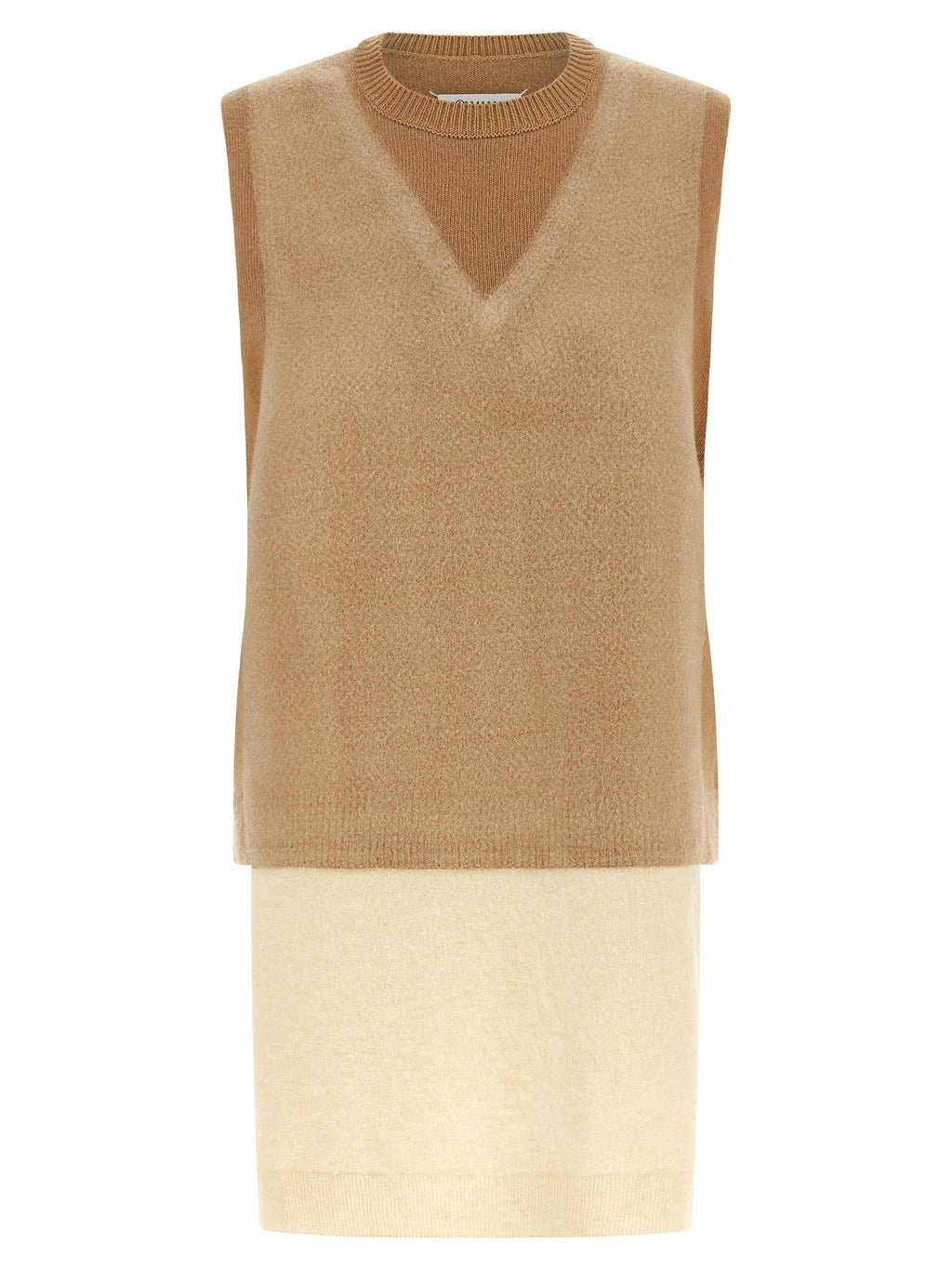 Maison Margiela Beige Virgin Wool Sleeveless Jacket