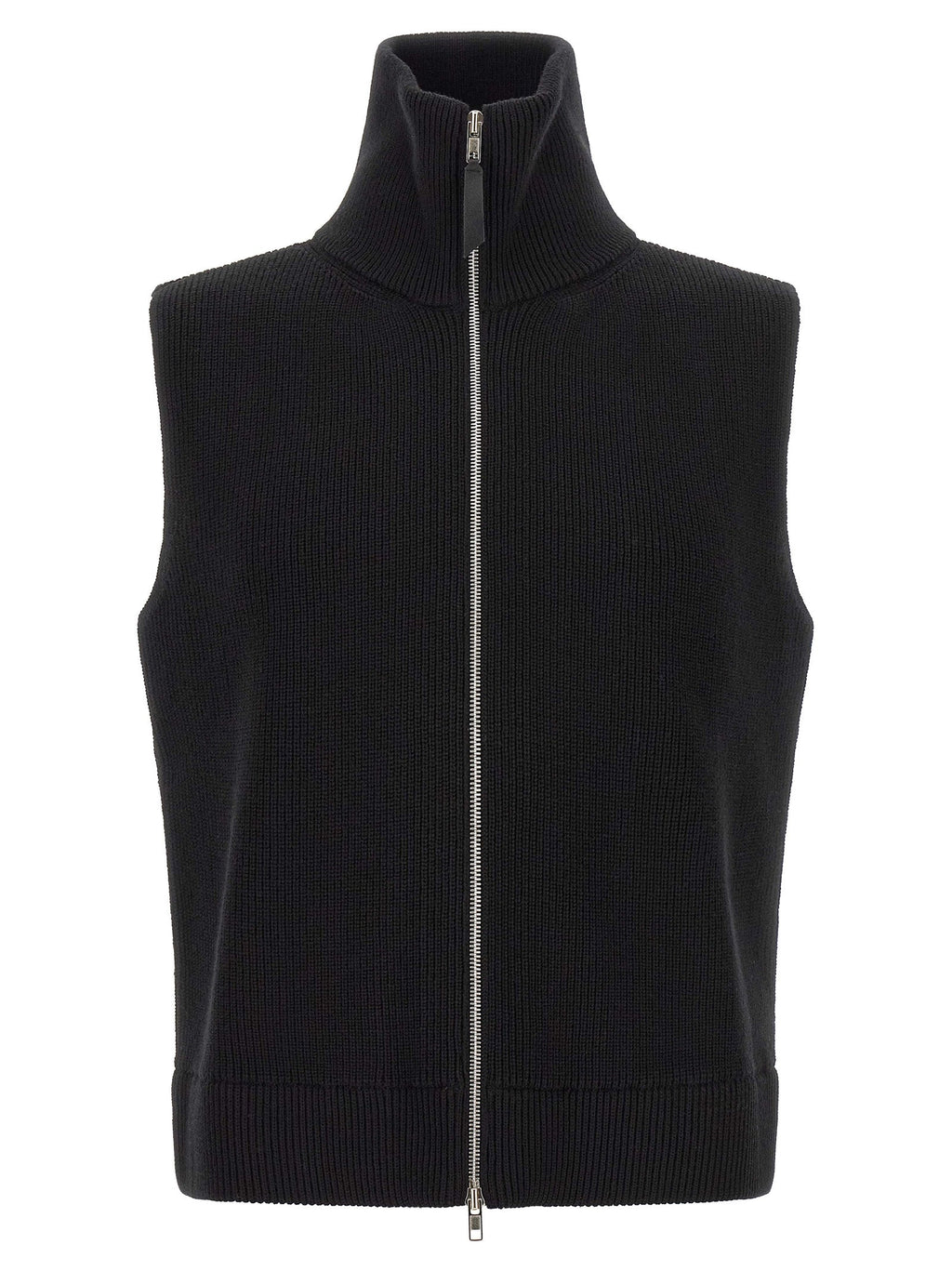 Maison Margiela Black Wool Sleeveles Sweater