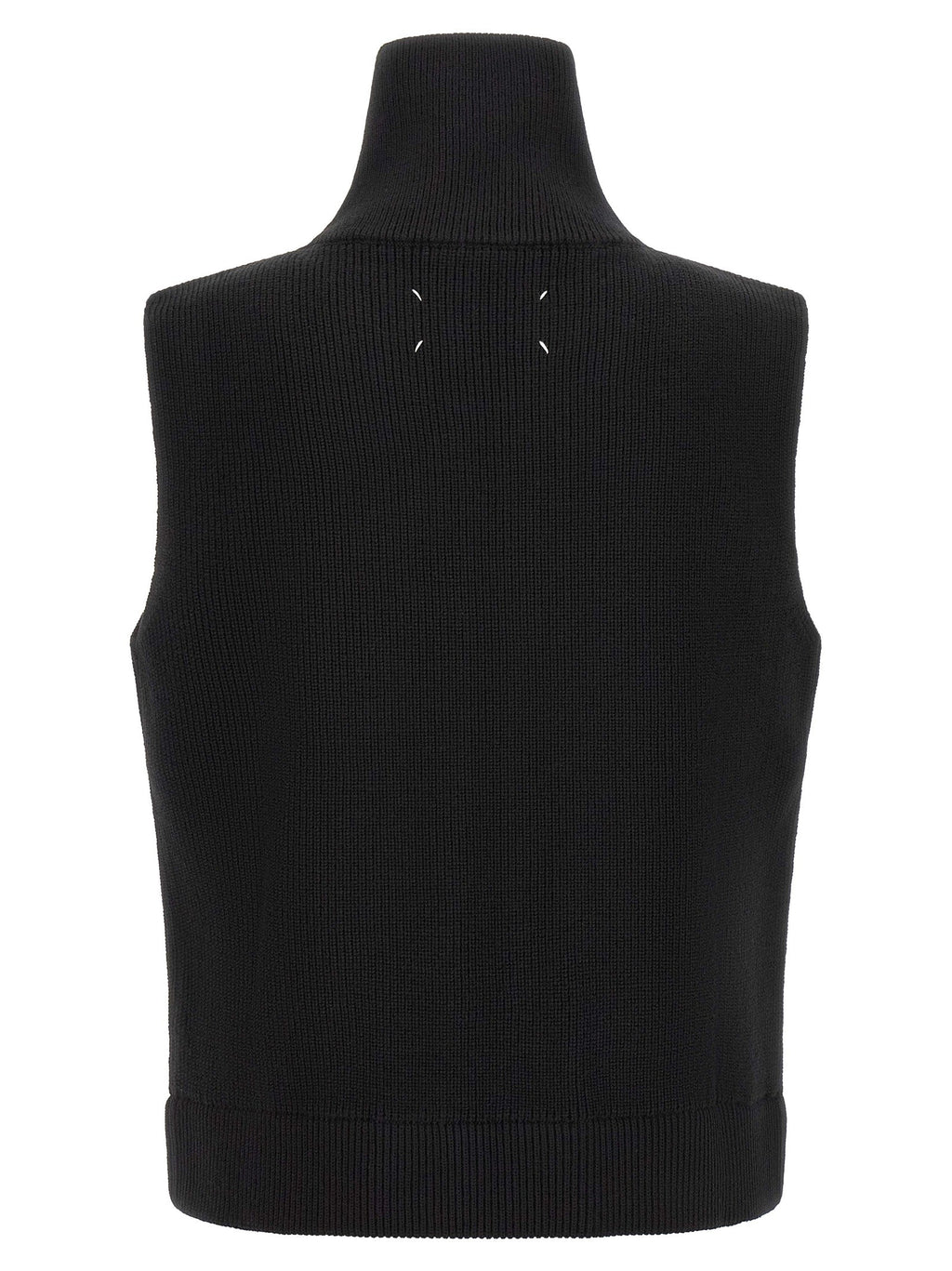 Maison Margiela Black Wool Sleeveles Sweater
