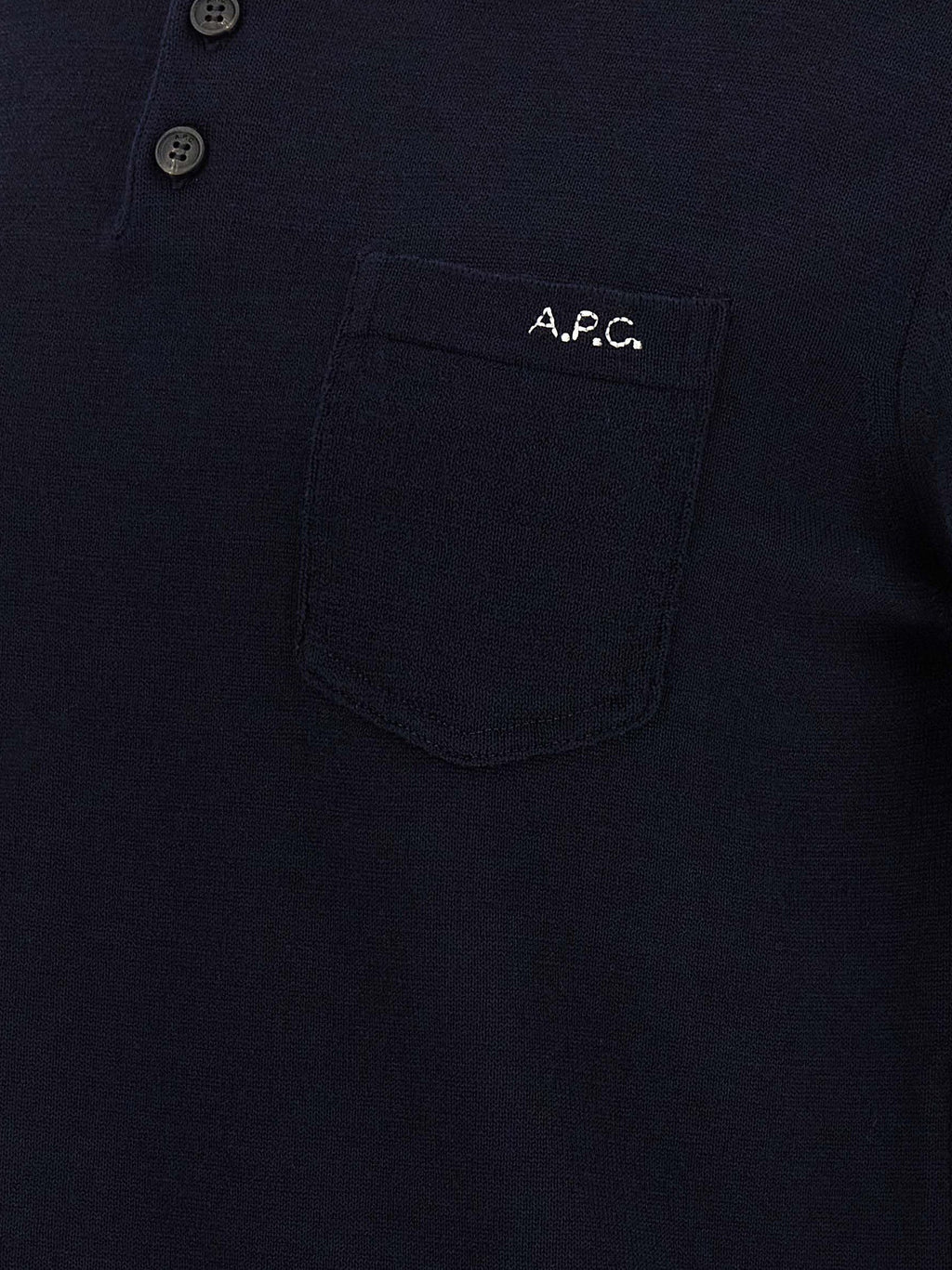A.P.C. Blue Virgin Wool Polo Shirt