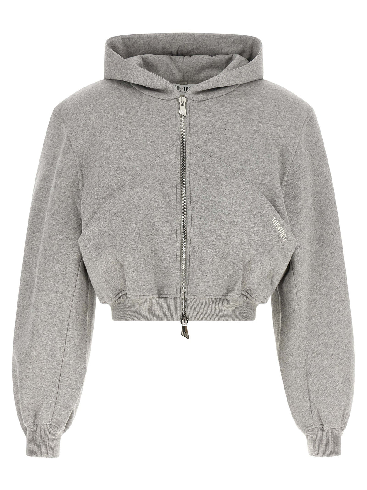 The Attico Gray Cotton Sweatshirt