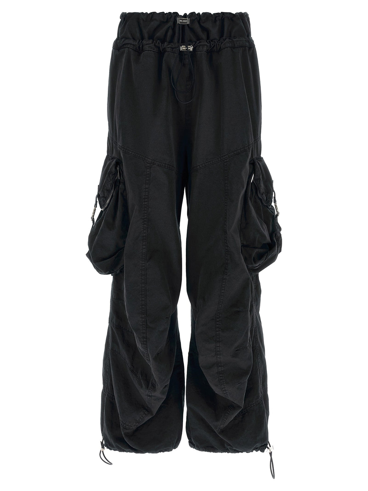 The Attico Black Cotton Cargo Pants